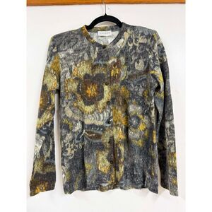 Olga Santoni Abstract Designer Cardigan Size 10 US